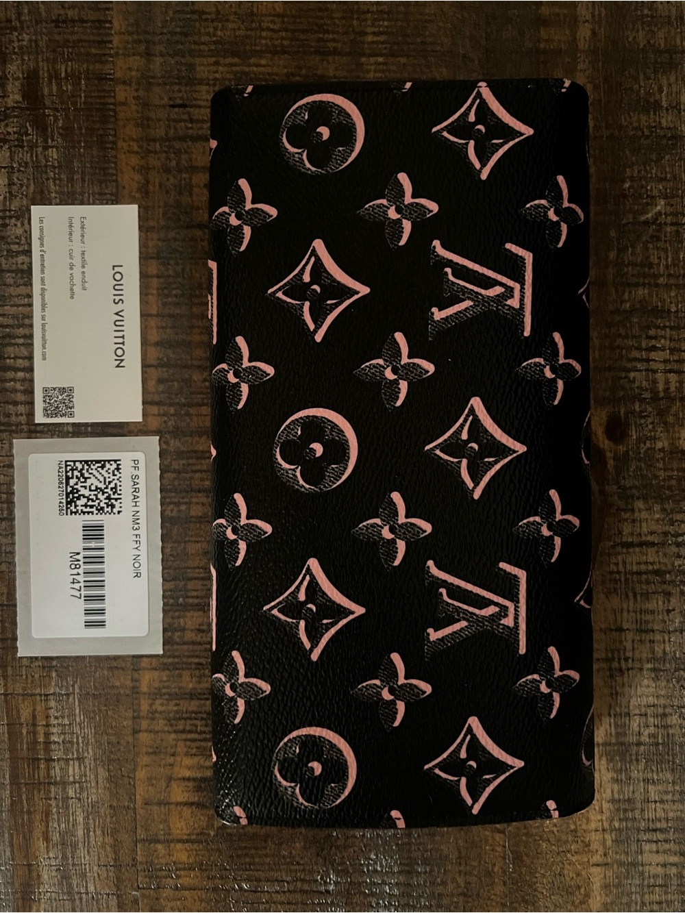 Louis Vuitton Fall For You Sarah Long Wallet M81477 Black Pink - Picture 2 of 4